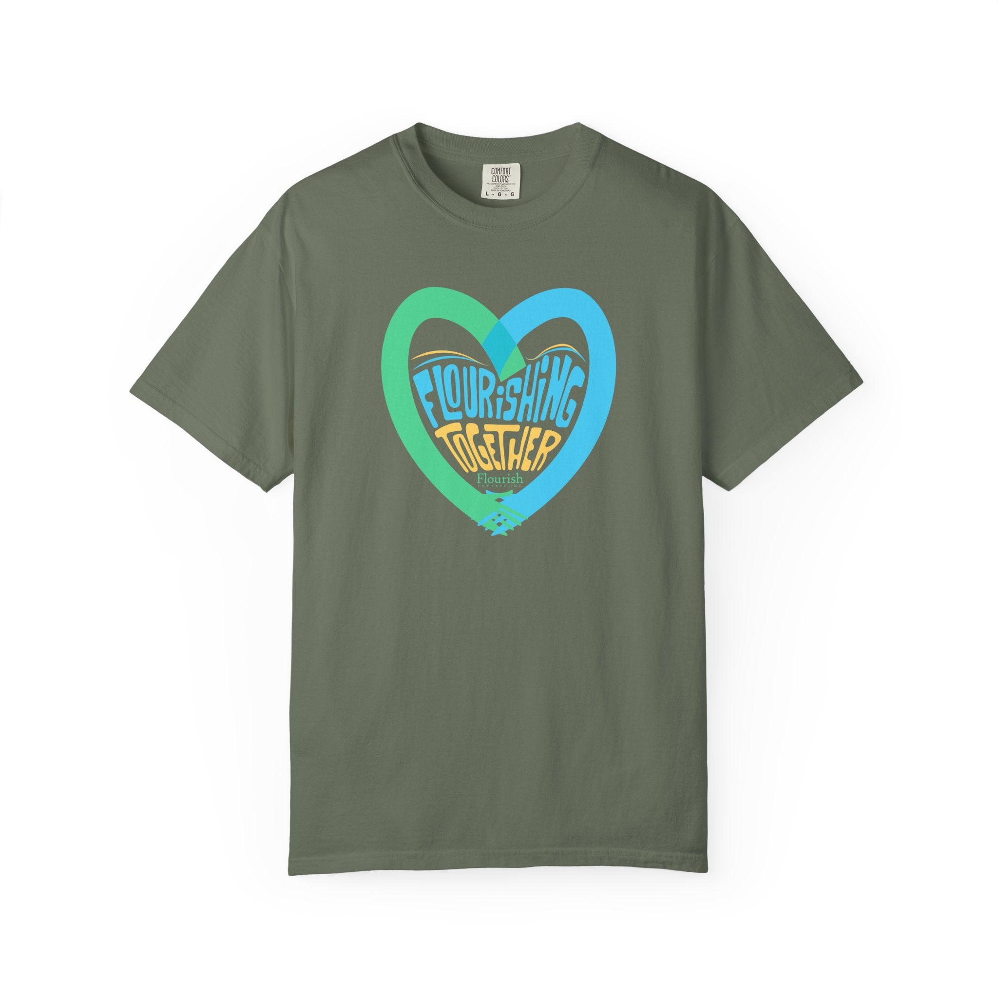 Heart Hands Flourishing Together T-Shirt – Flourish Therapy Collection